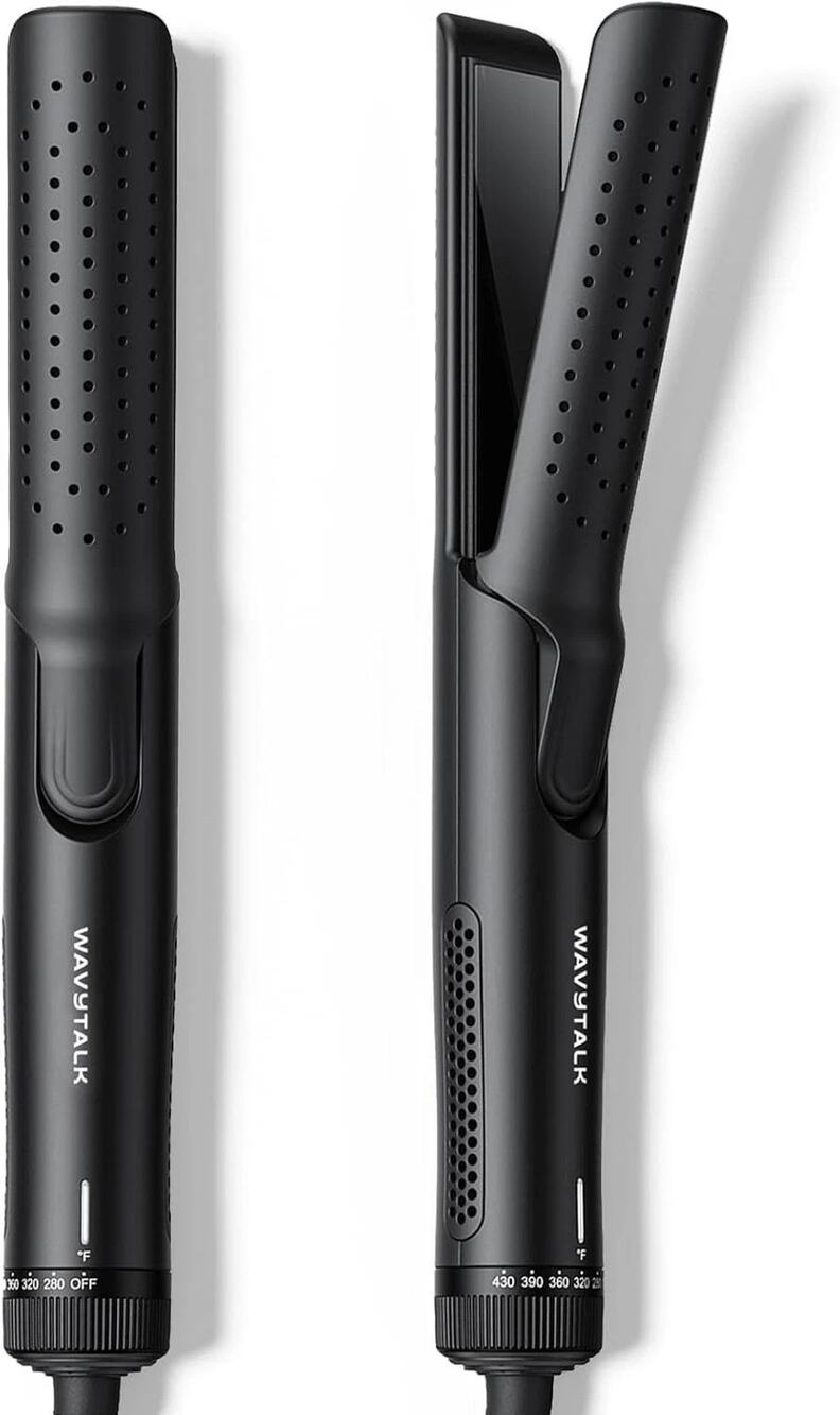 Wavytalk Cool Curl Hair Straightener and Curler Airflow Styler 2-in-1 Black NIB
